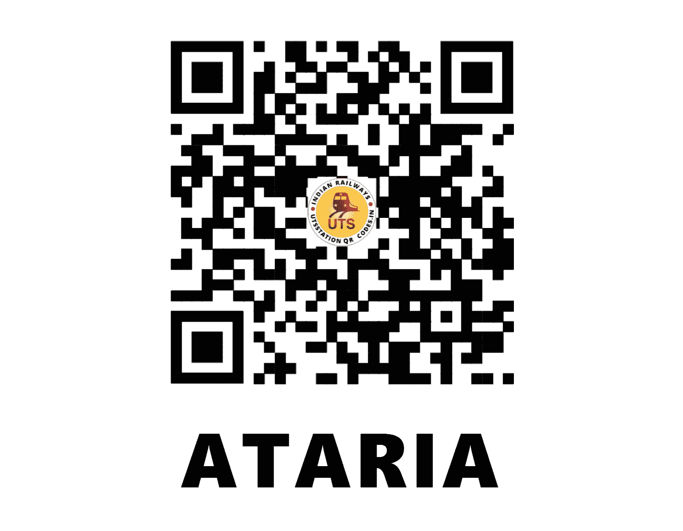 UTS QR Code for ATARIA - AA (NE - UTTAR PRADESH)